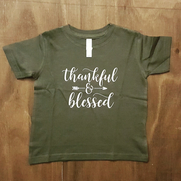 Thankful & Blessed | Youth - Vintage Green
