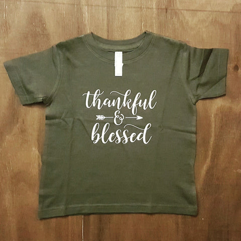 Thankful & Blessed | Youth - Vintage Green