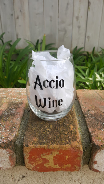 Accio Wine, Polyjuice Potion, Mischief Managed, Solemnly Swear - Wine Glass