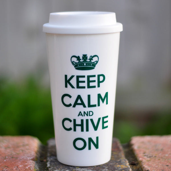 Keep Calm and Chive On - Coffee Travel Mug