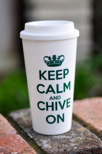 Keep Calm and Chive On - Coffee Travel Mug