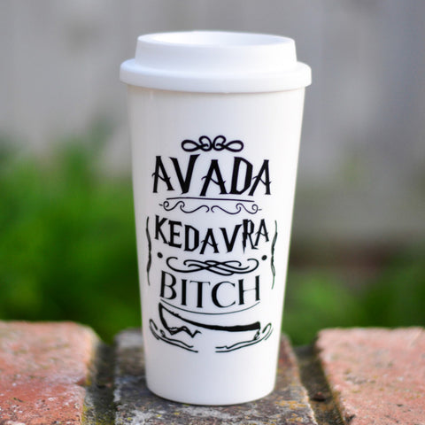 Ava Kedavra Bitch - Travel Coffee Mug