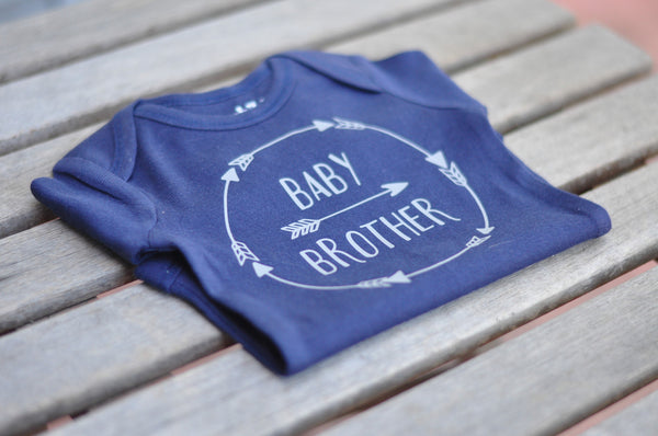 Baby Brother Blue Tribal Onesie | Navy