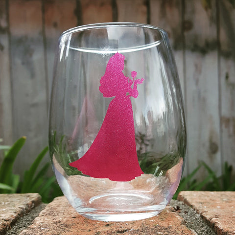 Princess Silhouette - Aurora - Wine Glass