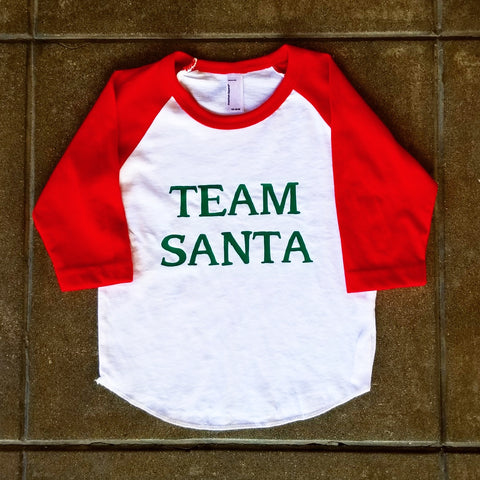 Team Santa | Raglan - Red & White