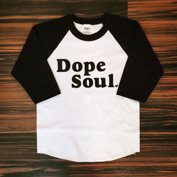 Dope Soul | Raglan - Black & White