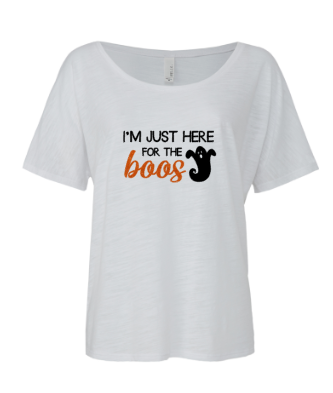 I'm just here for the BOOs Tee | White