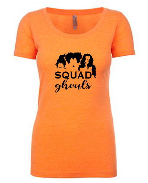 Squad Ghouls Scoop Tee | Orange