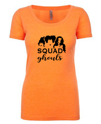 Squad Ghouls Scoop Tee | Orange