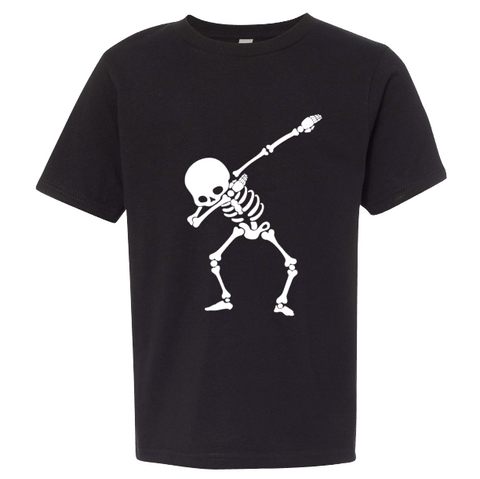 Skeleton Dab Youth Tee | Black
