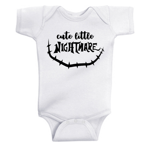 Cute Little Nightmare Onesie | White