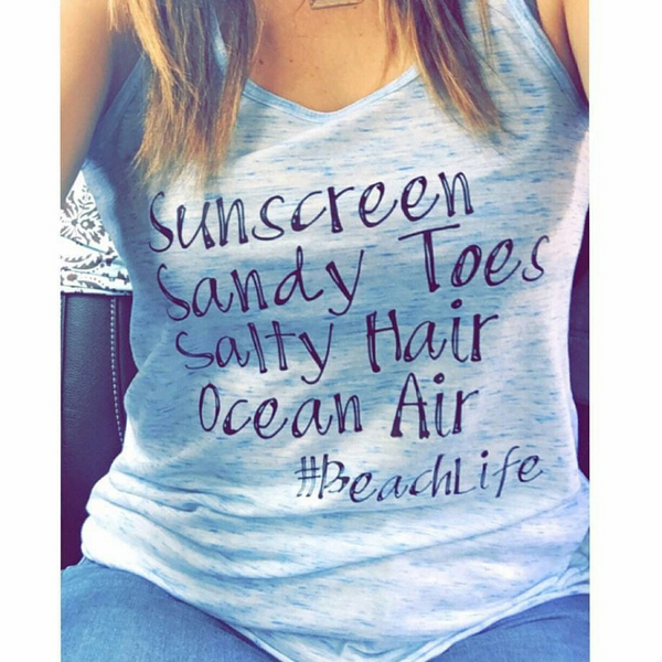 Sunscreen, Sandy Toes, Salty Hair, Ocean Air #BeachLife | Blue Marble