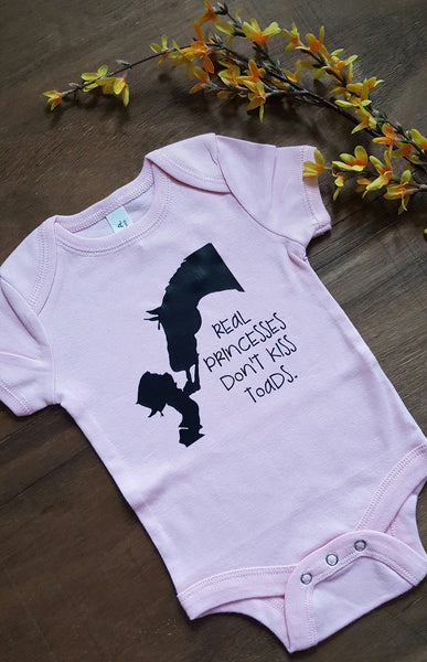 Real Princesses Don't Kiss Toads - Horse Onesie | Pink