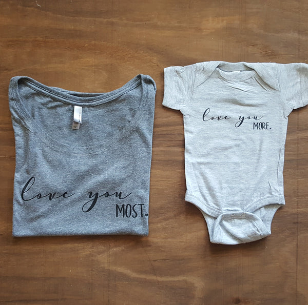 Love You Most Tee | Heather Grey